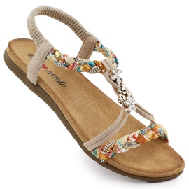 Kvinders sandaler gled Beige Evento 8309