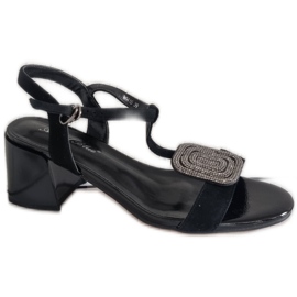 Kvinders sandaler Angel Blue TN6415 Sorte høje hæle