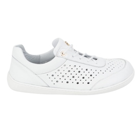 Olivier Barefoot kvinder minimalistiske sneakers 1769pol åbent arbejde hvidt