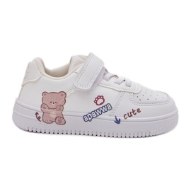 Velcro Børns sneakers med en hvid bamse