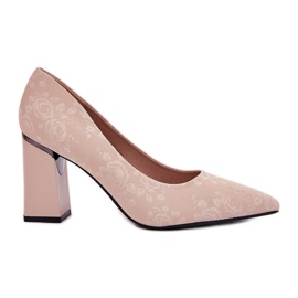 Vinceza Elegante pumper på Vincez 62223 beige søjle