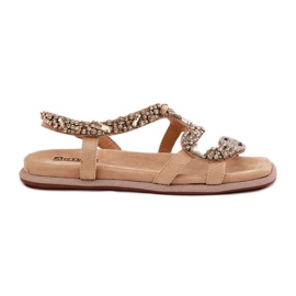 Kvinders sandaler med dekoration Eco Sonflower Artiker 56C1361 Beige