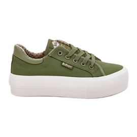 Kvinders sneakers på platformen Lee Cooper LCW-25-31-3449L Green grøn