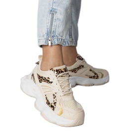 Panther Sports sneakers på en massiv sål beige