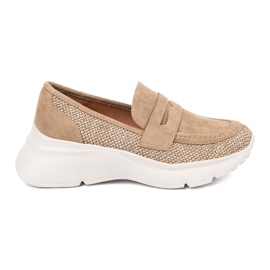 Seastar Beige sko med en tyk sål