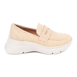 Seastar Lys beige sko på en tyk sål