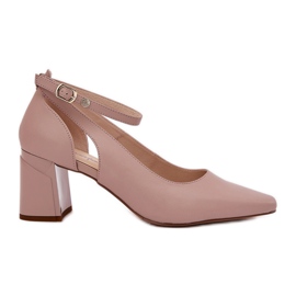Læderpumper på posten Maciejka K6816-04 Beige