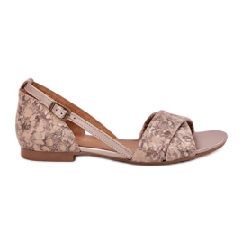 Maciejka Flat Sandals 04614-25 Zlotys gylden