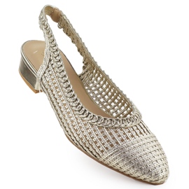 Women's Openwork Sandaler i Golden Spitz T.Sokolski L25-334 gylden