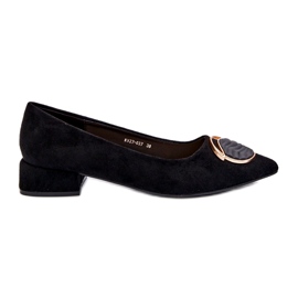 Kvinders lavhælede kvindelige pumper med Eco-ECO-S.BARSKI KV27-037 Sort