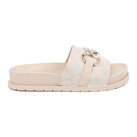 Seastar Lys beige flip -flops med dekoration