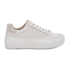Big Star Kvindemateriale sneakers på den store stjerne RR274463 Hvid platform