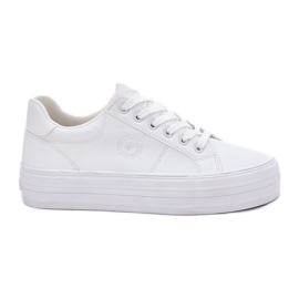 Big Star Eco Leather Women's Sneakers på den store stjerne RR274298 White Platform hvid