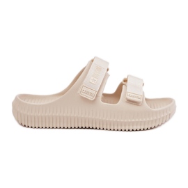 Kvinders skum hjemmesko med Big Star RR274A529 Velcro Beige