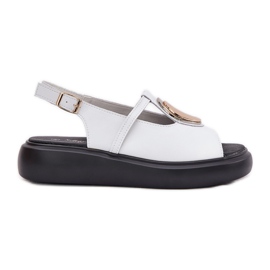 S.Barski Læder Elegant Women's Sandals S. Barski Gr51-603 White hvid