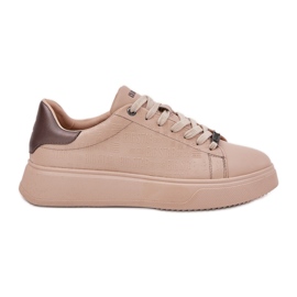 Kvinders sneakers med Eco Leather Big Star RR274259 Beige