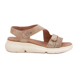 EVento Kvinders sandaler på kilebeige