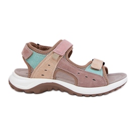 Women's Leather Sandals McKeylor 95347 Beige