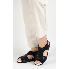 Vriston Kvinders sko fleksible sandaler comfoot Emma sort blank