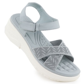 Kvinders sandaler til blå kiler Vinceza 92100