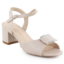 Kvinders sandaler på posten elegant kød -farvet Sergio Leone SK806 beige