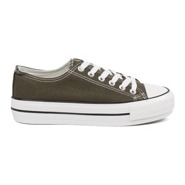 Kvinders mørkegrønne sneakers