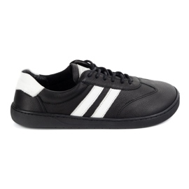 Kvinders lædersko Joker Blackorwhite Black - Minimalistiske sneakers Olivier sort