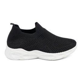 Shelvt Sorte slip-on sportssko til kvinder