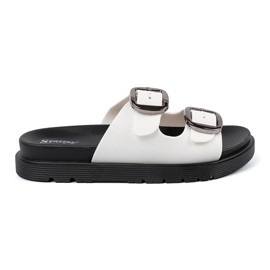 Seastar Hvide flip flops med sølvspænder
