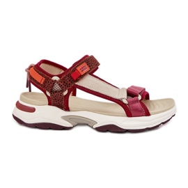 Kvinders velcro Sandaler D.Franklin DFSH406003 Bourgogne rød