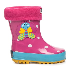 American Club Butterfly wellies lyserød