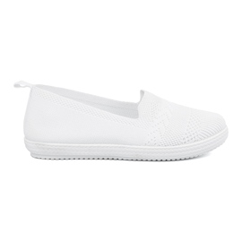 Shelvt Hvide glide sneakers med en fleksibel overdel