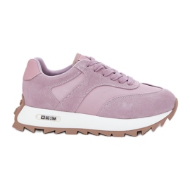 Big Star Suede sneakers på kvindernes store stjerne RR274900 Kvinders platform Hi-Polish Violet System