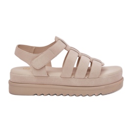 Inna Kvinders sandaler på platformen Eco Suede Beige