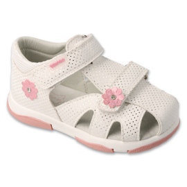 Befado Børns sandaler 170p105 Hvid dekoreret med blomster