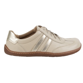 Olivier Barfodet kvinders læder minimalistiske sko 1287 beige sneakers