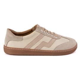 Barfodet kvinders lædersko Olivier Eliza Beige