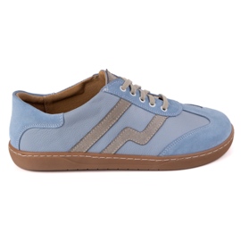 Barfodet kvinders lædersko Olivier Eliza Blue blå
