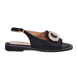 S.Barski Kvinders sandaler med en dekorativ detalje S. BARSKI KV51-081 Sort
