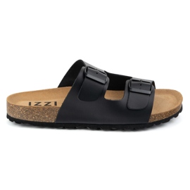 Vriston Mænds sko justerbare flip flops alexz sort hud ansigt