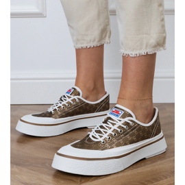 Brown Women's Sneakers på platformen brun
