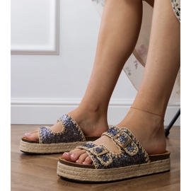 Store Espadrill -hjemmesko med spænder grå