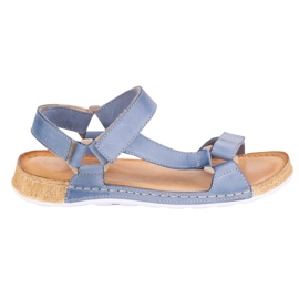 Olivier Kvinders sandaler barfod-venlige Kallia Blue blå
