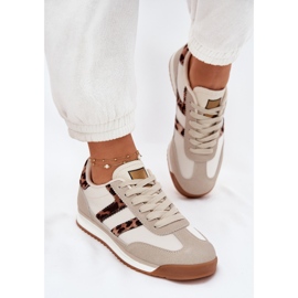 Lav sneakers Kvinders beige leopardprint