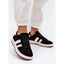 EVento Kvinders sneakers med Eco Suede Black sort