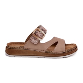 Letvægt kvinders flip flops med inblu gs000055 beige