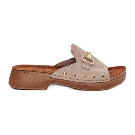 Kvinders ruskind hjemmesko inblu tf0002k beige
