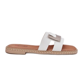 Kvinders flade flip flops med dekorativ detalje Artiker 56C1334 White hvid