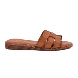 Kvinders hjemmesko med Eco Leather Brown brun
