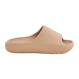Kvinders skum flip flops mørk beige